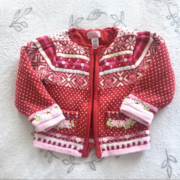 Baby Girls Winter Sweater Size 12-18 Months - Picture 2 of 6